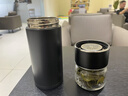 塔馳密司 TOUCH MISS316不銹鋼茶水分離泡茶杯便攜水杯商務(wù)保溫杯刻字 _黑色(不銹鋼內膽)400ml 曬單實(shí)拍圖