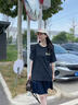 Cebrodz法國 短袖T恤男花卉刺繡美式短袖男夏季體恤衫設(shè)計(jì)感寬松半袖 黑色 XL 曬單實(shí)拍圖