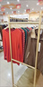 服裝店衣架服裝展示雙桿中島貨架新款金色落地女裝店掛衣服 金色帶板 120長(cháng)160高 曬單實(shí)拍圖