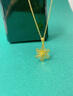 中國黃金（CHINA GOLD）黃金項鏈女足金雪花吊墜純金七夕情人節禮物送女友老婆 足金雪花吊墜*金重約1.6g*配銀鏈 曬單實(shí)拍圖