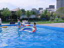 米囹戶外充氣加厚擺攤水池兒童游泳池大型移動(dòng)水上樂園氣模商用摸魚池 加厚10*15*0.8+章魚滑梯4*6 曬單實(shí)拍圖