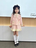 G.DUCKKIDS小黃鴨女童套裝秋裝小香風衣服兒童開衫女寶寶洋氣蝴蝶結(jié)毛衣裙 粉色 100 cm 曬單實拍圖