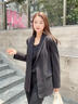 Laurèl【綿羊毛】25秋新款立裁修身收腰西裝女LWD363T00700 經(jīng)典黑 S 曬單實拍圖