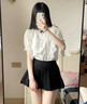 JIOESC防走光百褶裙JK顯瘦半身裙女夏季2025年新款A(yù)字裙高腰超短裙裙褲 黑色 【前短后長】 S 曬單實(shí)拍圖