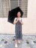 范爺家五折迷你遮陽傘小巧便捷晴雨傘黑膠少女卡通學(xué)生防曬紫外線太陽傘 曬單實(shí)拍圖