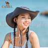 駱駝（CAMEL）大帽檐登山帽防曬帽防紫外線UPF50+西部牛仔帽叢林徒步遮陽帽0003 曬單實拍圖