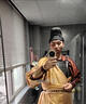 米詩德（MISHIDE）唐朝圓領袍漢服男漢夢歸原創(chuàng)九龍紋唐圓領袍復原唐制提花緞武士俠 茶褐色唐圓·領僅圓·領袍 M 均碼 曬單實拍圖