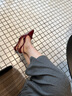 TONY BIANCO【七夕禮物】25春夏尖頭Slingback蝴蝶結(jié)女高跟涼鞋QUILL BORDEAUX PATENT 36 曬單實(shí)拍圖