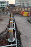 升降柱固定防撞柱路樁不銹鋼防沖撞地樁路障伸縮隔離樁道路警示柱 219圓桶自動升降柱（帶LED） 曬單實拍圖