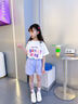 NICKYBABY女童夏季套裝2025新款兒童短袖速干衣冰絲薄款夏裝大童跑步運(yùn)動(dòng)服 9881漸變+18410紫色 150 cm 曬單實(shí)拍圖