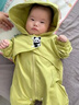 G.DUCKKIDS童裝嬰兒衣服春秋季2025新款新生兒連體衣兔子刺繡沖鋒衣外出服寶 LZ25107綠色 80cm 尺碼9-12月(建議75-85cm) 曬單實(shí)拍圖