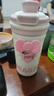 oktp可愛雙飲保溫杯學(xué)生女高顏值316帶吸管水杯咖啡杯子水壺生日禮物 粉色410ml【帶茶漏+贈蝴蝶結(jié)】 曬單實拍圖