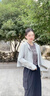 COZOK防曬衣服衫女連帽披肩黑膠帽檐透氣夏季輕薄冰絲 淺灰色 黑膠帽檐 均碼 曬單實(shí)拍圖