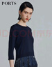 PORTS寶姿 商場(chǎng)同款新品女裝撞料拼接針織衫SL8K601KZE026 黎霧藍 S （4） 曬單實(shí)拍圖