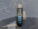 威剛（ADATA）UV128系列U盤(pán) USB3.2伸縮接口電腦系統U盤(pán)車(chē)載音箱辦公移動(dòng)存儲優(yōu)盤(pán) 帶掛繩口黑藍色 64GB 曬單實(shí)拍圖