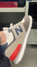 新百倫男鞋秋冬季透氣網(wǎng)面跑步鞋2025新款N字情侶阿甘鞋防滑運動(dòng)鞋子男 白灰紅 43 建議買(mǎi)大一碼 曬單實(shí)拍圖