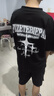 童榜男童套裝夏裝新時(shí)尚男孩T恤短褲兩件套中大童學(xué)生夏季兒童套裝潮 黑色 2363套裝 160 建議身高150-155CM 曬單實(shí)拍圖