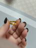 賽菲爾黃金戒指足金唯愛(ài).ONE男女情侶固口金戒指對戒婚戒 女戒 15號約2.90克 曬單實(shí)拍圖