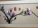 夢(mèng)文軒客廳掛畫(huà)臥室1-4絲純手工蘇州刺繡精品蘇繡餐廳床頭裝飾畫(huà)玉蘭花 玉堂富貴 裝框45*130cm 曬單實(shí)拍圖