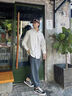 清倉冰絲襯衫男春夏長袖休閑襯衣寬松大碼痞帥高級感內(nèi)搭襯衫外套 【高質(zhì)量涼感長袖襯衫】白色 4XL 建議體重165-175斤可穿 曬單實(shí)拍圖