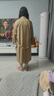 朗姿【朗姿羊毛Basic衣櫥】復古中長(cháng)款風(fēng)衣外套法式大衣女秋季新款 深米色 M 曬單實(shí)拍圖