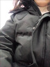 雪中飛羽絨服女短款連帽新款秋冬流行色高密防風(fēng)時(shí)尚百搭加厚保暖外 黑色 L 曬單實(shí)拍圖