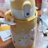 膳魔師（THERMOS）兒童保溫杯大容量水杯直飲杯吸管杯3蓋多功能不銹鋼學(xué)生水杯 TCKA 【姜黃色】3蓋吸管杯 550/580ml 曬單實(shí)拍圖