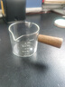 玻璃小奶盅帶刻度帶木手柄奶杯木柄奶盅司濃縮咖啡萃取量杯咖啡杯 雙嘴 曬單實(shí)拍圖
