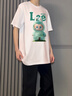 LEEREDPOI純棉短袖T恤男2025夏季新款寬松圓領(lǐng)拉布布情侶裝labubu聯(lián)名潮牌 珍珠白 XL （145-165斤） 曬單實(shí)拍圖