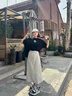 皓娥 美式工裝裙半身裙女春夏薄款2025后開(kāi)叉高腰中長(zhǎng)款小個(gè)子顯瘦 杏色 M 曬單實(shí)拍圖