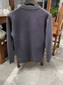 恒源祥老年羊毛針織開(kāi)衫男秋冬加絨加厚純色毛衣?tīng)敔敱Ｅ峦馓装职?CK-03深灰 180/2XL建議160-170斤 曬單實(shí)拍圖