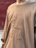 哈吉斯（HAZZYS）男裝 春秋季大logo長(zhǎng)袖衣服休閑男上衣圓領(lǐng)衛(wèi)衣男ABTZE0CCF02 駝色CM XL （180/100A 50） 曬單實(shí)拍圖