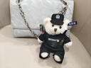 蜀黍家警察小熊卡通鑰匙扣毛絨公仔書包掛件警官小熊掛飾節(jié)日禮品 毛絨鑰匙扣-小白特警款 曬單實(shí)拍圖