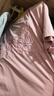 德瑪納【面膜t恤】春季180G棉氨短袖t恤女刺繡蕾絲蝴蝶結(jié)女式t恤 曬單實拍圖