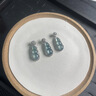 鑲嵌翡翠玉石吊墜福豆項鏈中式 A貨翡翠 藍冰福豆吊墜 曬單實(shí)拍圖