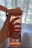 特百惠（Tupperware） 茶韻男女學(xué)生辦公運(yùn)動大容量帶濾隔茶杯夏季塑料水杯子畢業(yè)禮物 晨光粉500ml1個(gè) 曬單實(shí)拍圖
