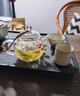 澗冰小茶壺一人用300ml玻璃茶 純手工耐熱過(guò)濾紅茶功夫茶單茶具 透明款小號（200ml） 曬單實(shí)拍圖