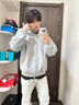 重磅拉鏈開衫衛(wèi)衣男女秋季美式寬松情侶帽衫vibe高街休閑連帽外套 灰色 XL 曬單實(shí)拍圖