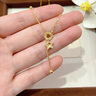中國黃金（CHINA GOLD）黃金項(xiàng)鏈18K金碎碎冰時尚搭配項(xiàng)鏈結(jié)婚三金生日節(jié)日禮物送老婆 【碎碎冰葫蘆】約1.5g 曬單實(shí)拍圖