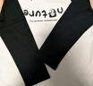 森馬長(zhǎng)袖T恤女中長(zhǎng)款印花插肩袖拼色春裝趣味寬松圖案打底衫小眾 白黑色調(diào)00319 M 曬單實(shí)拍圖