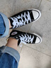 匡威（Converse）男女 ALL STAR常青款 高幫帆布情侶休閑鞋 101010 37.5碼US5碼 曬單實(shí)拍圖
