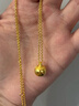 老鋪黃金古法手工足金項鏈·六字真言金珠鎖骨鏈 新款金重約8.8g 曬單實拍圖