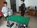煦凜德國(guó)兒童臺(tái)球桌6至12歲可折疊大號(hào)家用迷你桌球臺(tái)小型室內(nèi)家庭男 特大號(hào)-彩紋折疊款130厘米 【圓角配3.2cm球】 曬單實(shí)拍圖