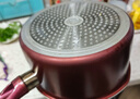 炊大皇（COOKER KING） 奶鍋不粘鍋湯鍋泡面鍋煮奶鍋寶寶輔食鍋電磁燃?xì)饷簹庠蠲骰鹜ㄓ?溢彩不粘奶鍋 18cm 曬單實拍圖