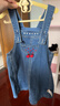 戴維貝拉（DAVE＆BELLA）兒童牛仔裙小童背帶裙2025秋裝新款女童休閑裙子洋氣女寶寶童裙 牛仔藍(lán)【現(xiàn)貨】 100 cm（建議身高90-100cm） 曬單實(shí)拍圖