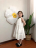 木木屋公主裙女童白色連衣裙2025夏季新款兒童裙子寶寶夏裝長(cháng)裙度假裙子白色 （正碼正拍）150 適合140-150cm年齡11-12歲 曬單實(shí)拍圖