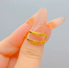中國黃金（CHINA GOLD）黃金戒指女男款情侶對戒足金冰川指環(huán)情人節(jié)生日禮物送女友老婆 【女戒】冰山戒指 約1.3g+玫瑰禮盒 曬單實拍圖