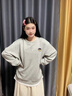 SPAO韓國同款小熊刺繡衛衣男女同款秋季寬松圓領(lǐng)情侶外套SPWY25SY04LD 灰#SP藍帽子熊-貼布繡 S 曬單實(shí)拍圖