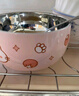 美廚（maxcook）316L不銹鋼碗 湯碗雙層隔熱 飯碗餐具面碗12cm 櫻粉小喵MCCU1978 曬單實(shí)拍圖