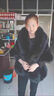 喜媽媽冬新娘仿狐貍毛披肩婚紗披風(fēng)禮服旗袍皮草斗篷外套白色女 黑色（豪華版） 均碼（不分大?。?曬單實(shí)拍圖
